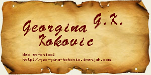 Georgina Koković vizit kartica
